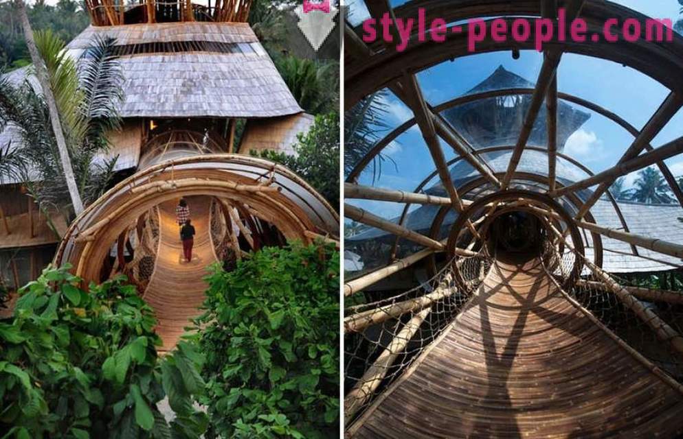 Dia berhenti kerja, pergi ke Bali dan membina sebuah rumah mewah buluh