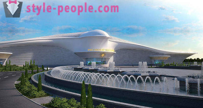 Turkmenistan membuka lapangan terbang dalam bentuk helang terbang