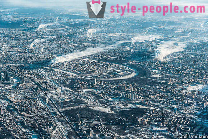 Musim sejuk Moscow pemandangan luas