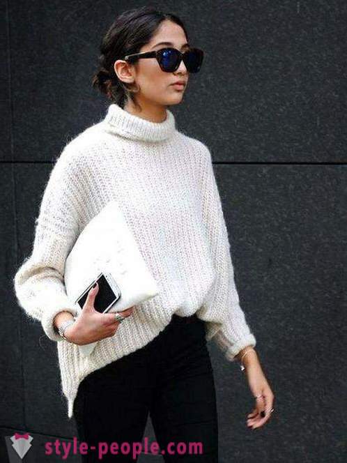 Sweater putih Model, apa yang memakai, yang