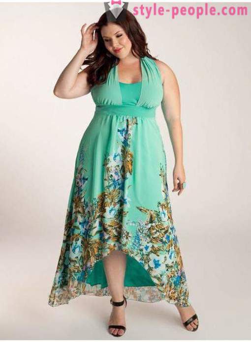 Model pakaian musim panas dan sundresses untuk wanita gemuk lebih 40 (foto). Model dan corak pakaian musim panas yang panjang