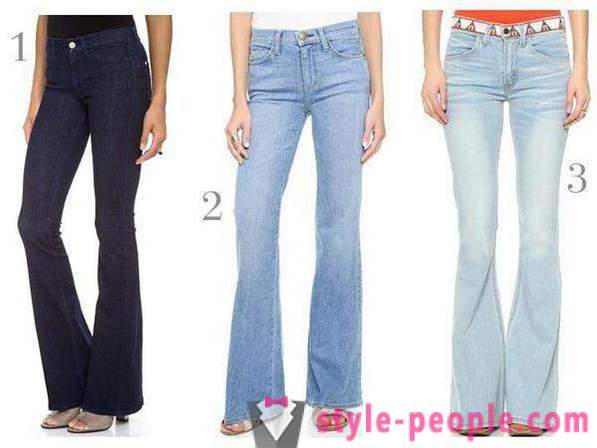 Jeans kembang - trend adalah abadi. Dari apa yang memakai: 5 imej fesyen