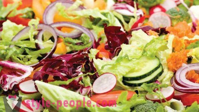 Salad diet pemakanan: memasak resipi dengan gambar. salad ringan