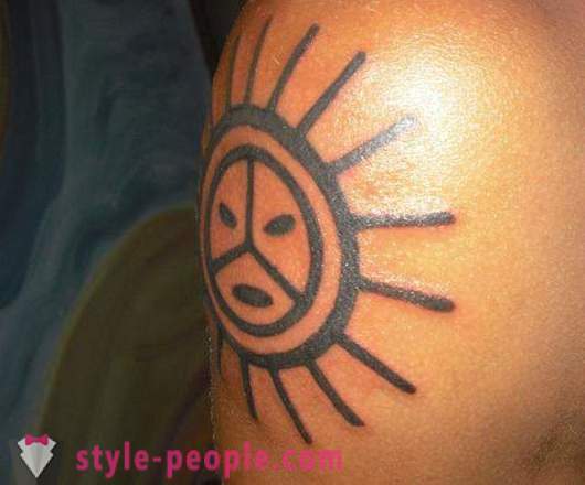 Sun - tatu orang yang positif, talisman kuat