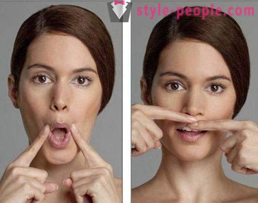Feysbilding muka: sebelum dan selepas. Gimnastik menghadapi: senaman